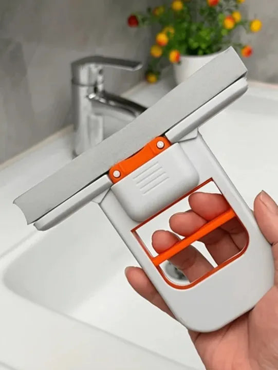 Portable Mini Foldable Desktop Mop with Self-Wringing Mechanism | Compact Sponge Cleaning Mop for Kitchen, Glass & Countertops