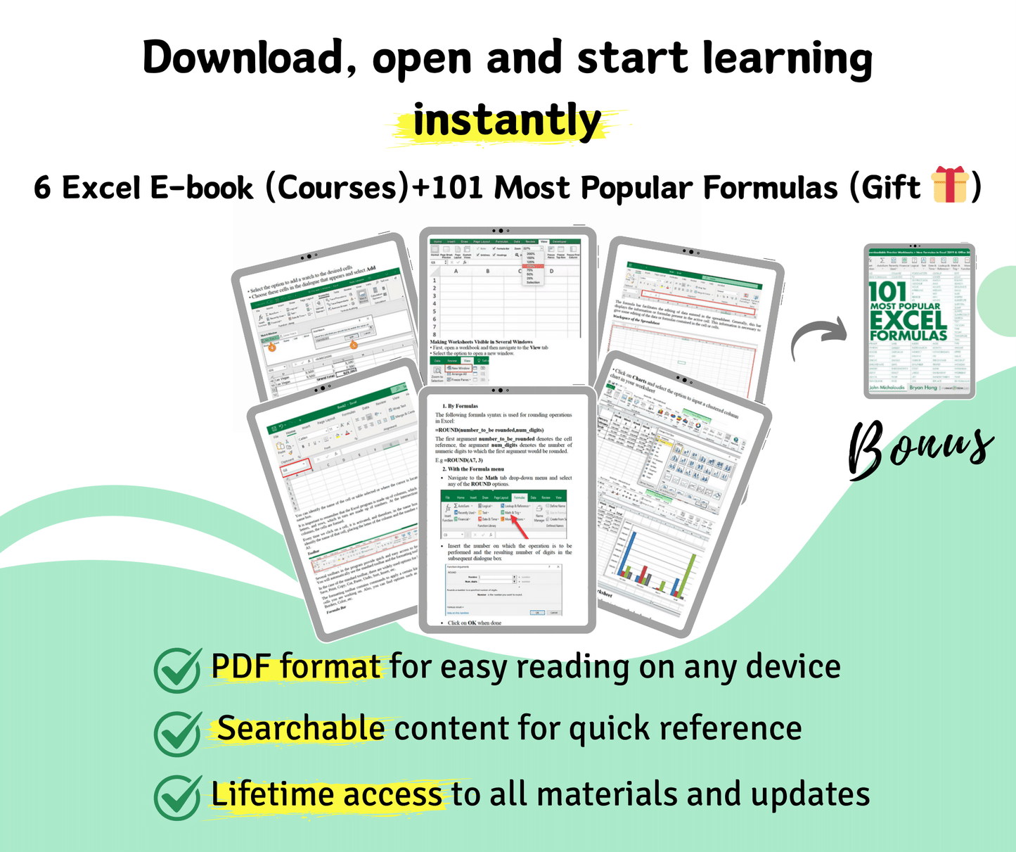 Excel E-books Courses