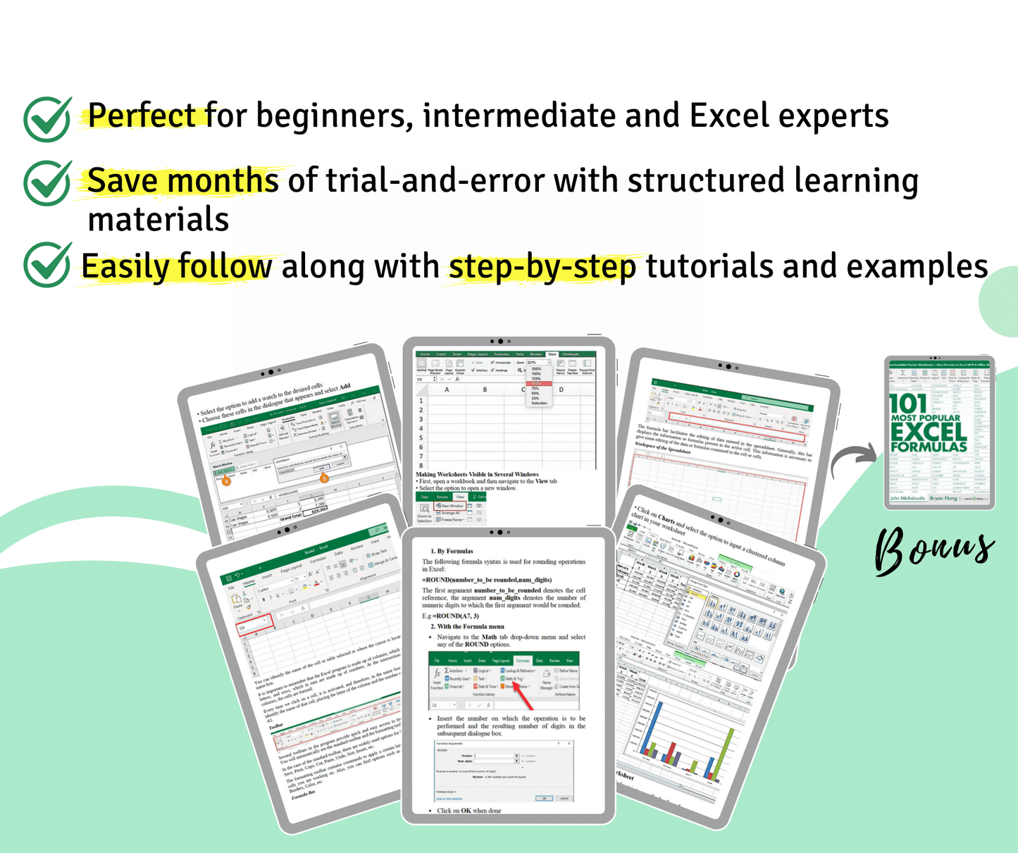 Excel E-books Courses