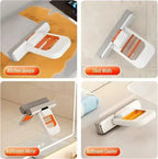 Portable Mini Foldable Desktop Mop with Self-Wringing Mechanism | Compact Sponge Cleaning Mop for Kitchen, Glass & Countertops